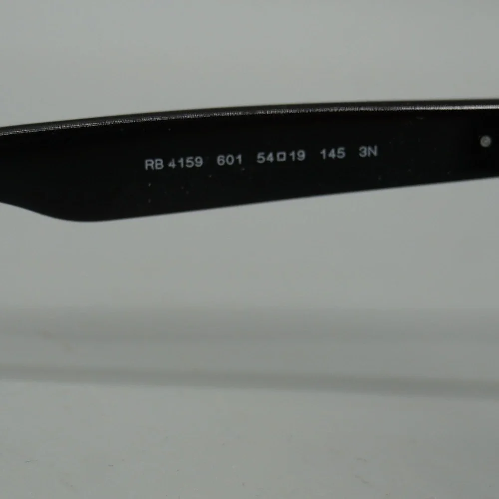 Ray Ban RB4159 Sunglasses Black Square Frame Green Lens Made in Italy